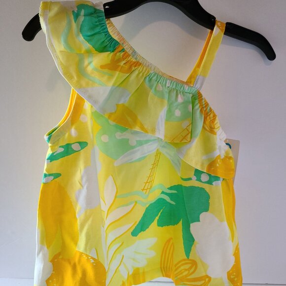 CARTER'S GIRLS 2-PIECE FLORAL ASYMMETRICAL TANK TOP AND CHAMBRAY SHORTS SIZE 3 T - Picture 6 of 9